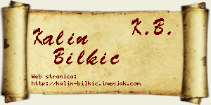 Kalin Bilkić vizit kartica